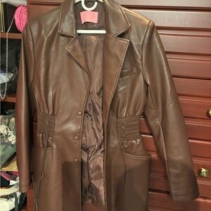 Azalea Wang Leather Blazer